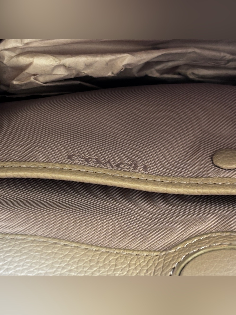 COACH 35838 WATERMELON TURNLOCK TIE SMALL LEATHER SATCHEL MSRP $395 dust bag - Picture 12 of 15